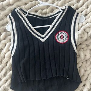 San Diego State University Black Ribbed V-Neck Sleeveless tank Top